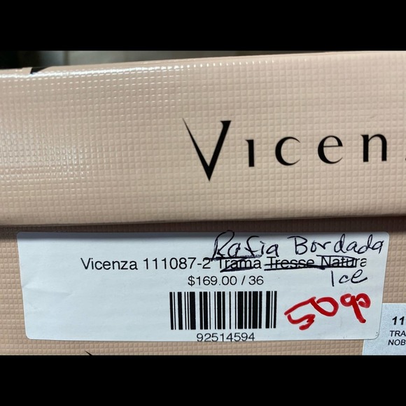 NWT Vicenza Raffia Brazilian heels size 5 - Picture 6 of 8